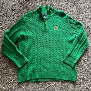 Lauren Ralph Lauren Green Cable Knit Men's Sweater